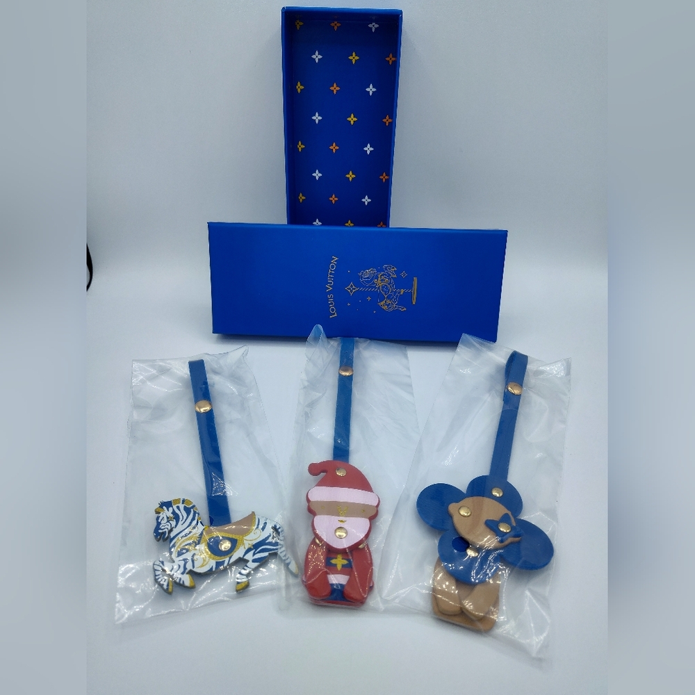 Louis Vuitton Vivienne Christmas Carousel Charms Set COA Holiday LV AUTHENTIC